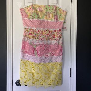 NWT Lilly Pulitzer Strapless “Delightful Dress”